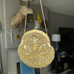 ANTIQUE VINTAGE METRO BAG WORKS PARIS FRANCE ART
DECO BEADED PURSE
CLUTCH BAG